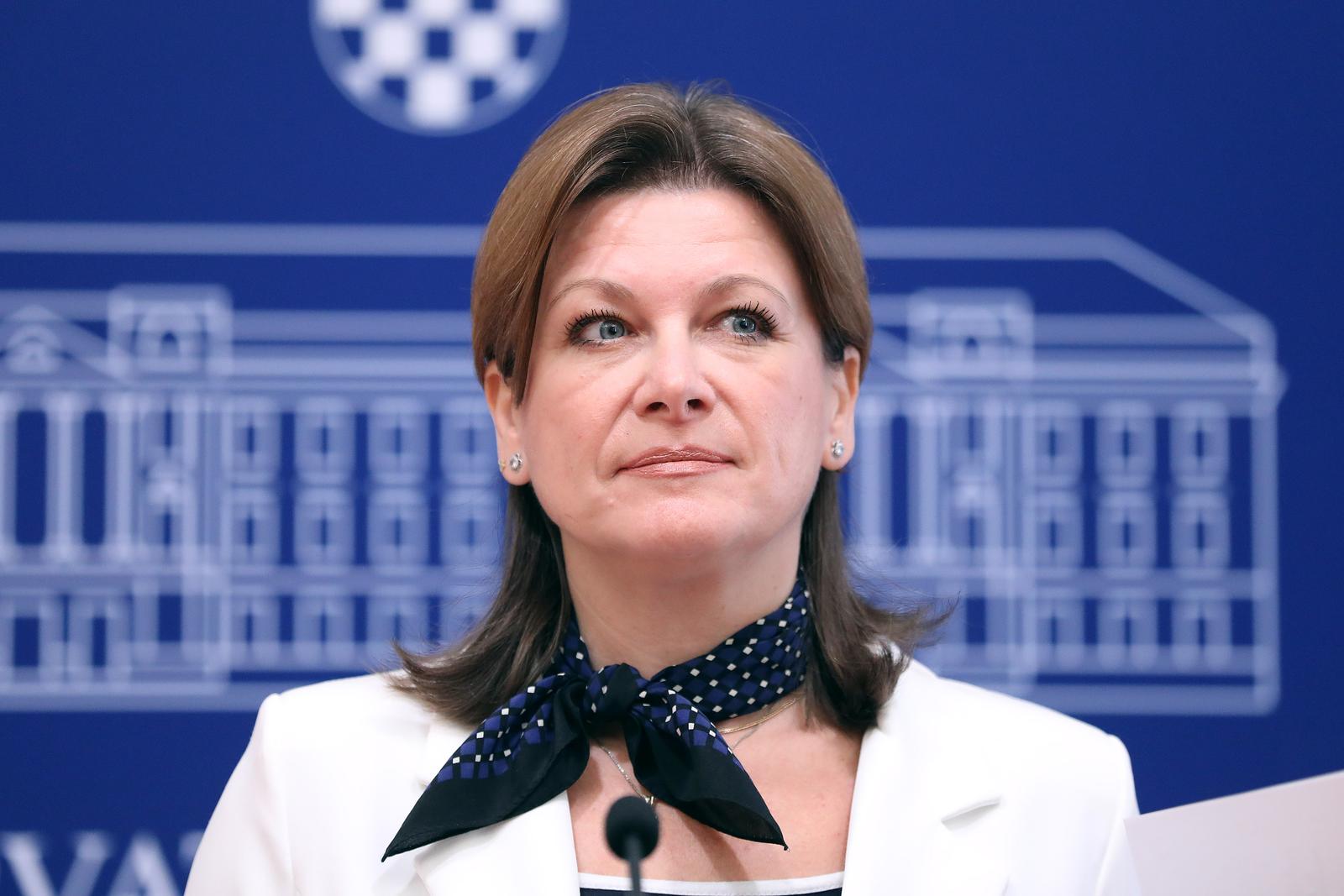 06.10.2023., Zagreb - Na konferenciji za medije odrzanoj u Saboru o pozaru u Osijeku govorila je zastupnica Karolina Vidovic Kristo. Photo: Patrik Macek/PIXSELL