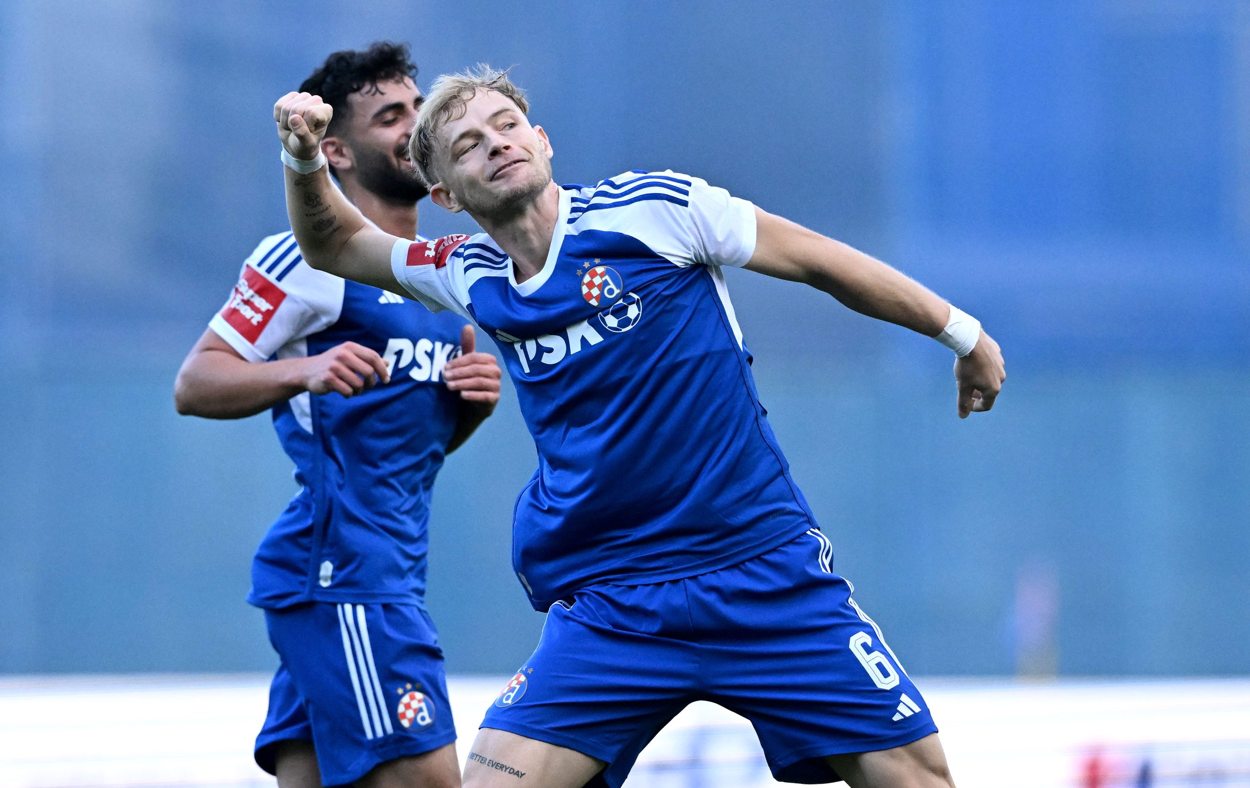 08.10.2023., stadion Maksimir, Zagreb - SuperSport HNL, 11. kolo, GNK Dinamo - NK Istra 1961. Nogometas Dinama Maxime Bernauer slavi postignuti pogodak za vodstvo 1:0. Photo: Marko Lukunic/PIXSELL