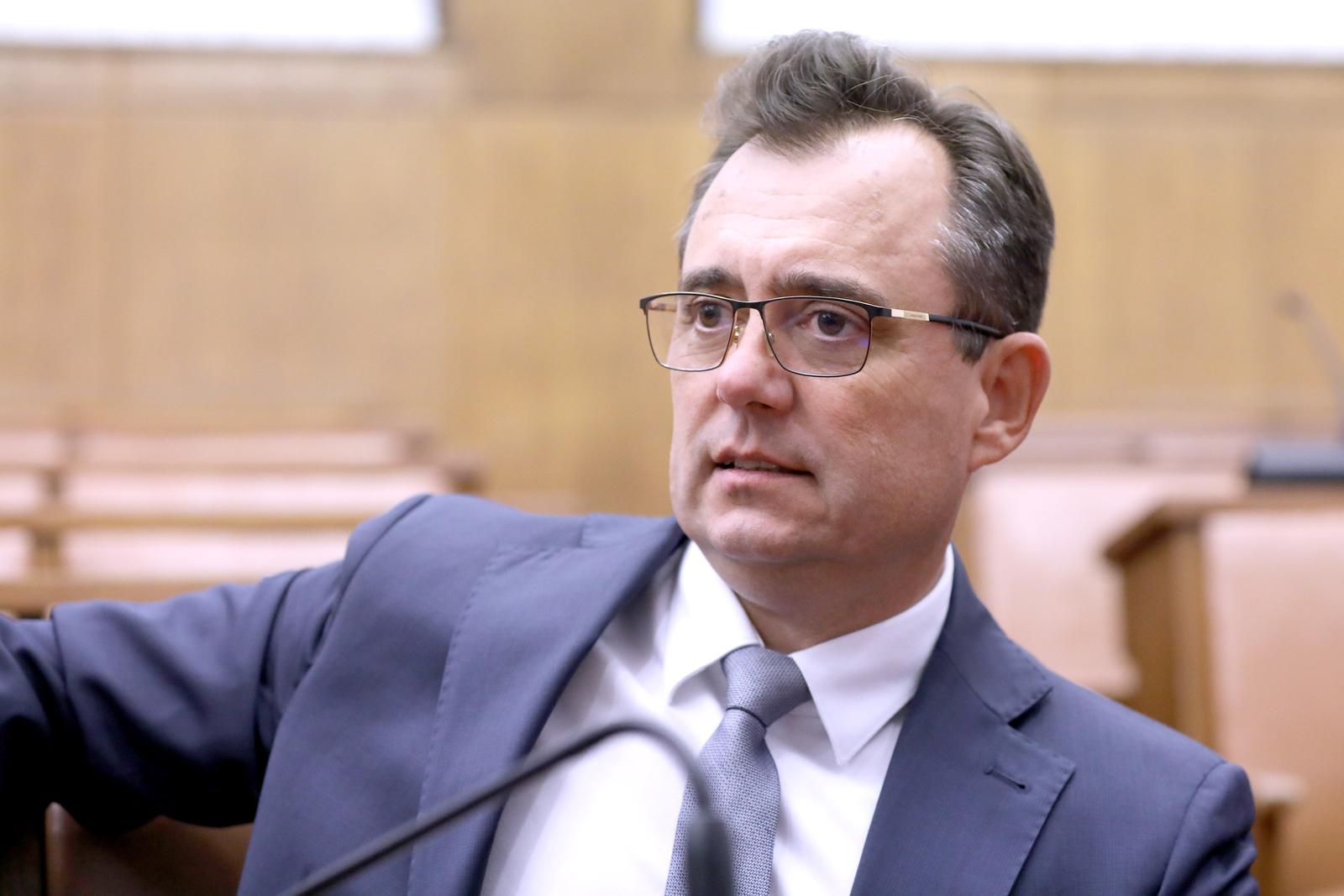 08.11.2022., Zagreb - U Saboru je pocela 7. sjednica Nacionalnog vijeca za pracenje provedbe Strategije suzbijanja korupcije. Pozivu na sjednicu posvecenu aferi INA odazvali su se Damir Vandjelic, bivsi predsjednik Nadzornog odbora Ine, i Bozo Mikus, bivsi predstavnik radnika u Nadzornom odboru Ine.
.
. Photo: Patrik Macek/PIXSELL