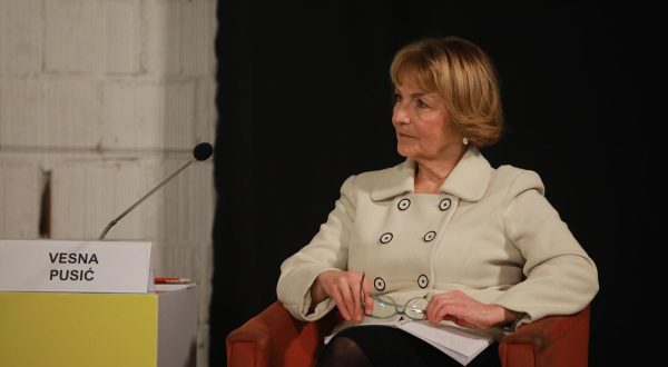 10, March, 2023, Belgrade - A panel discussion "Zoran Djindjic and the foreign policy orientation of Serbia 2003-2023" was held in Dorcol Plac. Vesna Pusic. Photo: Milos Tesic/ATAImages

10, mart, 2023, Beograd - U Dorcol Placu odrzana je panel-diskusija "Zoran Djindjic i spoljnopoliticka orijentacija Srbije 2003-2023".  Photo: Milos Tesic/ATAImages/PIXSELL