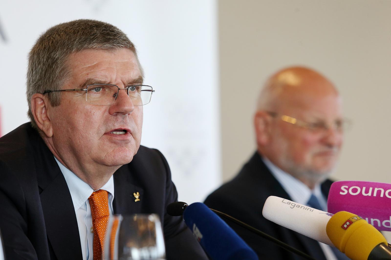 10.09.2016., Zagreb - U hotelu Westin odrzana je konferencija za medije predsjednika Medjunarodnog olimpijskog odbora Thomasa Bacha i predsjednika Hrvatskog olimpijskog odbora Zlatka Matese. Predsjednik Medjunarodnog olimpijskog odbora Thomas Bach. Photo: Dalibor Urukalovic/PIXSELL
