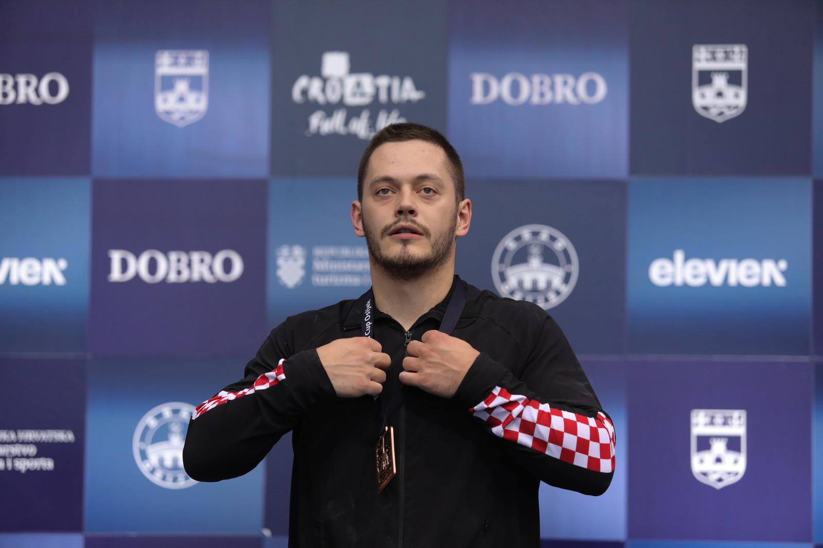 11.06.2023., Sportska arena Gradski vrt, Osijek - DOBRO World Cup Osijek 2023. Karike, dodjela medalja. Tin Srbic (CRO) osvojio je trece mjesto. Photo: Dubravka Petric/PIXSELL