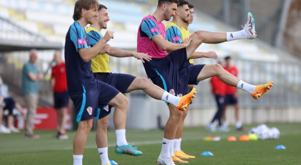 11.06.2023., Rijeka - Trening hrvatske nogometne reprezentacije na stadionu HNK Rijeka na Rujevici. Dion Drena Beljo Photo: Nel Pavletic/PIXSELL
