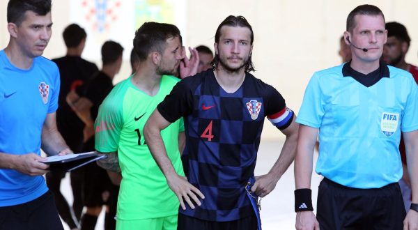 12.06.2019. , Pula - Stadion Aldo Drosina. Prijateljska medjunarodna nogometna utakmica U-21, Hrvatska-Danska. Ivan Sunjic"nPhoto: Goran Kovacic/PIXSELL