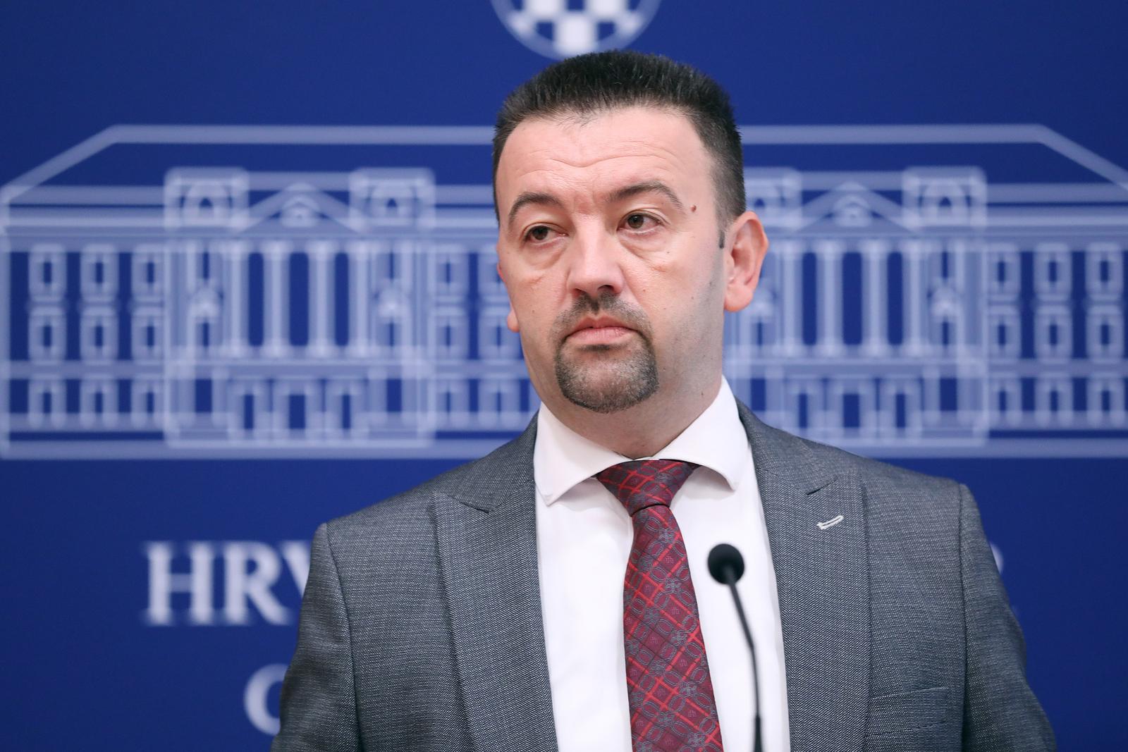 12.10.2023., Zagreb - Na konferenciji za medije odrzanoj u Saboru o temi "Katastrofalna borba protiv africke svinjske kuge, zahtjev za opoziv ministrice" govorio je zastupnik Marijan Pavlicek. Photo: Patrik Macek/PIXSELL