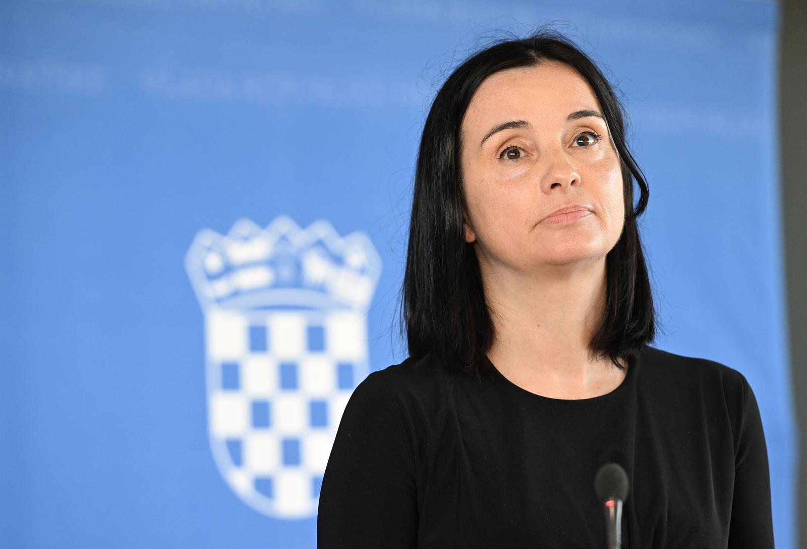 12.10.2023., Zagreb - Nakon sjednice vlade ministrica poljoprivrede Marija Vuckovic dala je izjave za medije. Photo: Davorin Visnjic/PIXSELL