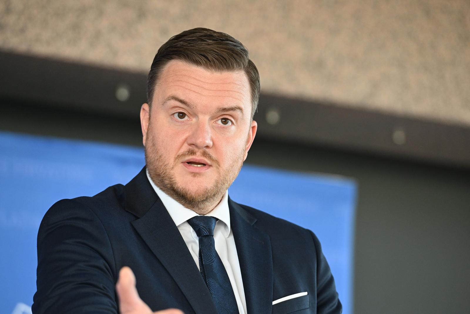 12.10.2023., Zagreb - Nakon sjednice vlade ministar
financija Marko Primorac dao je izjave za medije. Photo: Davorin Visnjic/PIXSELL