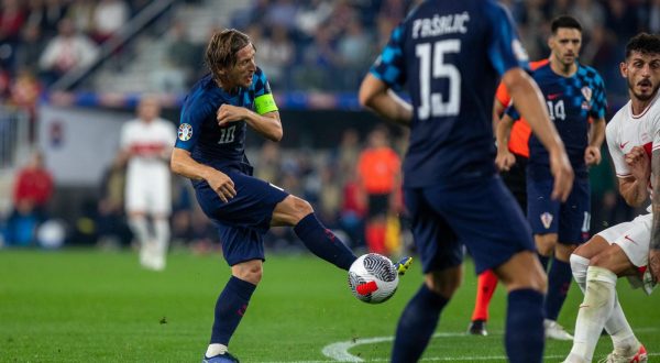 12.10.2023., Opus Arena, Osijek - Kvalifikacije za UEFA Europsko prvenstvo 2024., skupina D, 7. kolo, Hrvatska - Turska. Luka MOdric Photo: Borna jaksic/PIXSELL