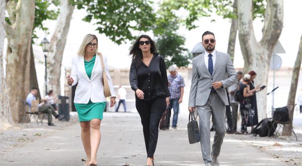 13.07.2023. Zagreb- Josipa Culina ex Rimac na Zupanijskom sudu na optuznom vijecu zbog kaznenog djela protiv sluzbene duznosti. Josipa Culina Rimac s odvjetnicima Lidijom Horvat i Ivanom Grzicem. Photo: Boris Scitar/PIXSELL