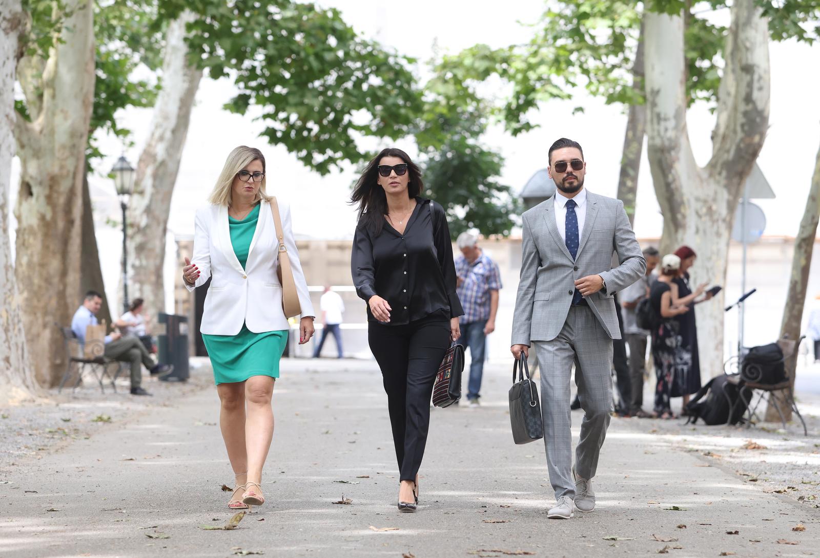 13.07.2023. Zagreb- Josipa Culina ex Rimac na Zupanijskom sudu na optuznom vijecu zbog kaznenog djela protiv sluzbene duznosti. Josipa Culina Rimac s odvjetnicima Lidijom Horvat i Ivanom Grzicem. Photo: Boris Scitar/PIXSELL
