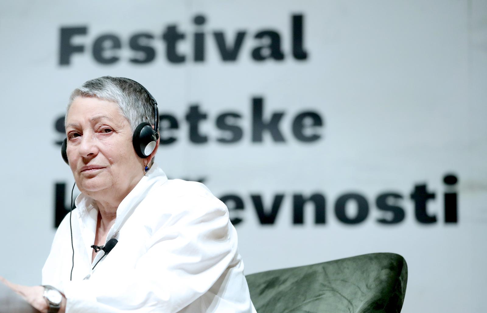 13.09.2019., Zagreb - Knjizevnica Ljudmila Ulicka gostovala je na Festivalu svjetske knjizevnosti. Photo: Sanjin Strukic/PIXSELL