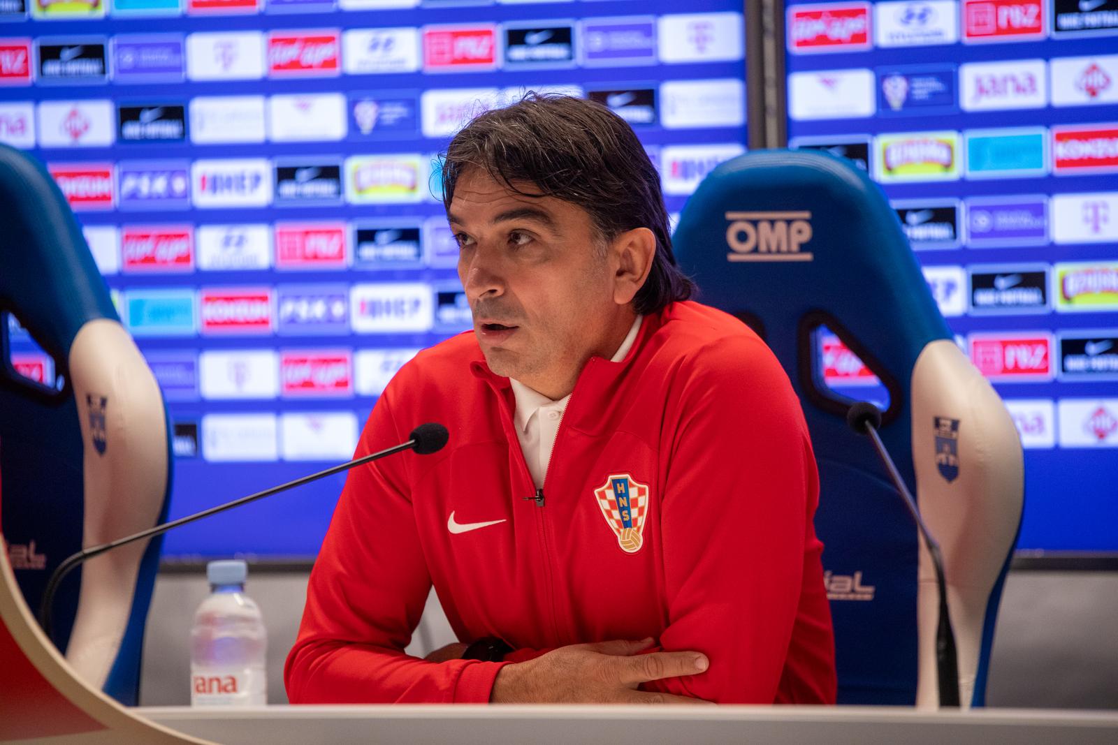 13.10.2023., Opus Arena, Osijek - Izbornik Zlatko Dalic odrzao je konferenciju za medije  Photo: Borna Jaksic/PIXSELL