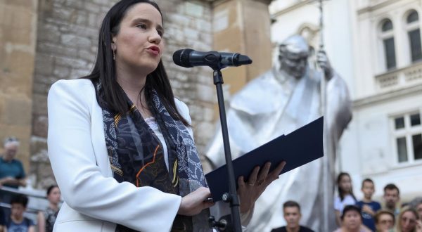 14.08.2023., Sarajevo, Bosna i Hercegovina - Nakon stravicnog zlocina u Gradaccu, gdje je monstrum Nermin Sulejmanovic ubio svoju partnericu Nizamu Hecimovic, zato sto ga je prijavila policiji zbog nasilja u porodici, u Sarajevu je odrzan protest protiv nasilja u porodici.

 Photo: Armin Durgut/PIXSELL