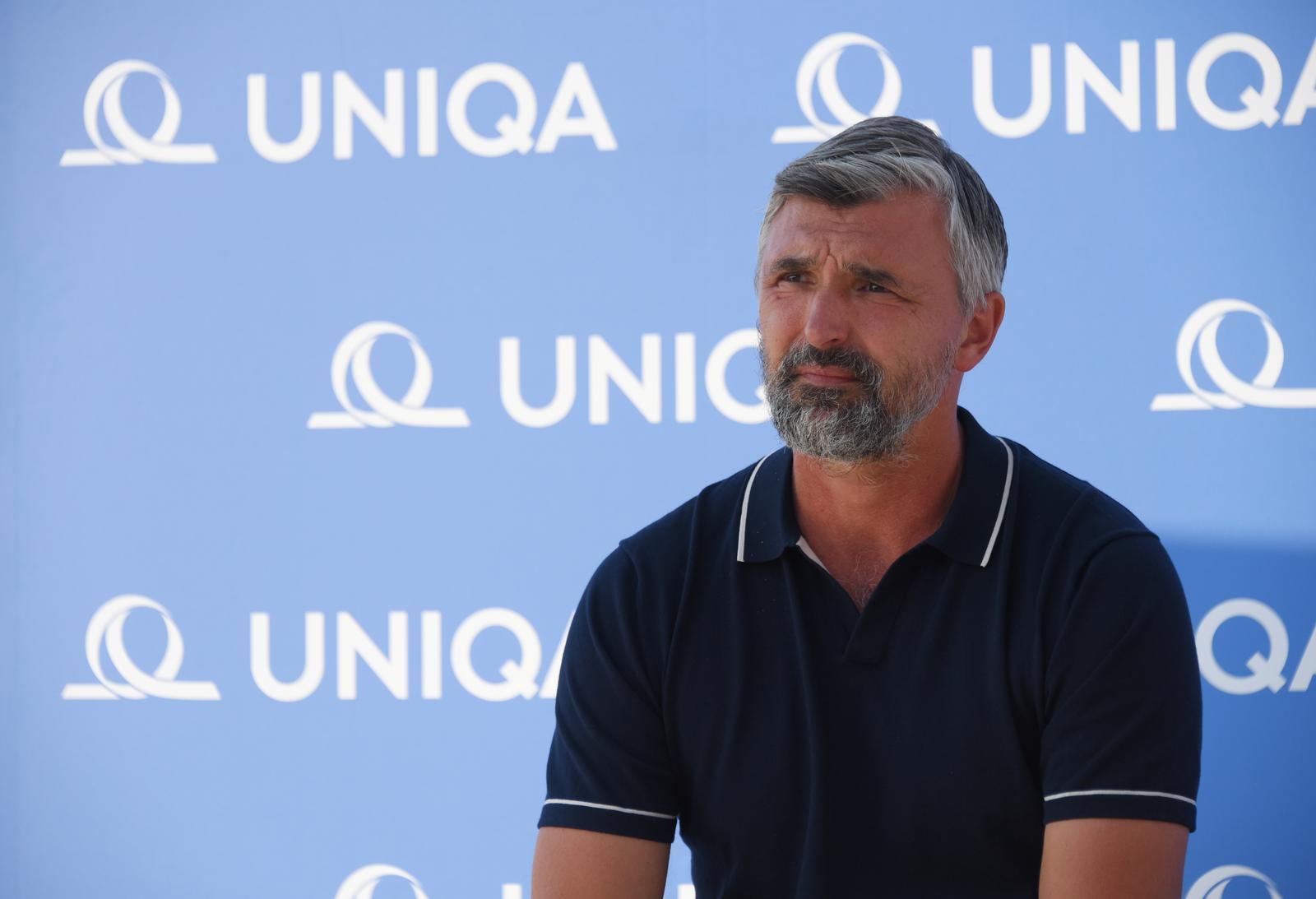 14.06.2023., Savudrija - UNIQA osiguranje u hotelu Kmepinski predstavila svojeg novog ambasadora za regiju jugoistocne Europe, proslavljenog tenisaca, Goran Ivanisevica.   Photo: Sasa Miljevic/PIXSELL