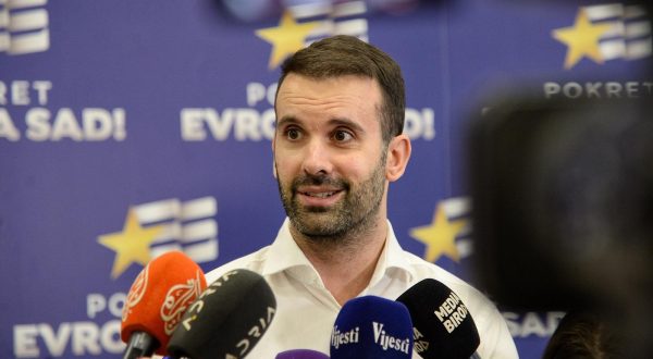 15, August, 2023, Podgorica - The meeting of the mandate for the composition of the new government and the leader of the Europe Now Movement (PES) Milojko Spajic and the representatives of the list for the future of Montenegro (ZBCG) was held in the premises of the PES in Podgorica. Milojko Spajic. Photo: R.R./ATAImages

15, avgust, 2023, Podgorica - Sastanak mandatara za sastav nove vlade i lidera Pokreta Evropa sad (PES) Milojka Spajica i predstavnika liste Za buducnost Crne Gore (ZBCG) odrzan je u prostorijama PES-a u Podgorici. Photo: R.R./ATAImages Photo: R.R./ATAImages/PIXSELL
