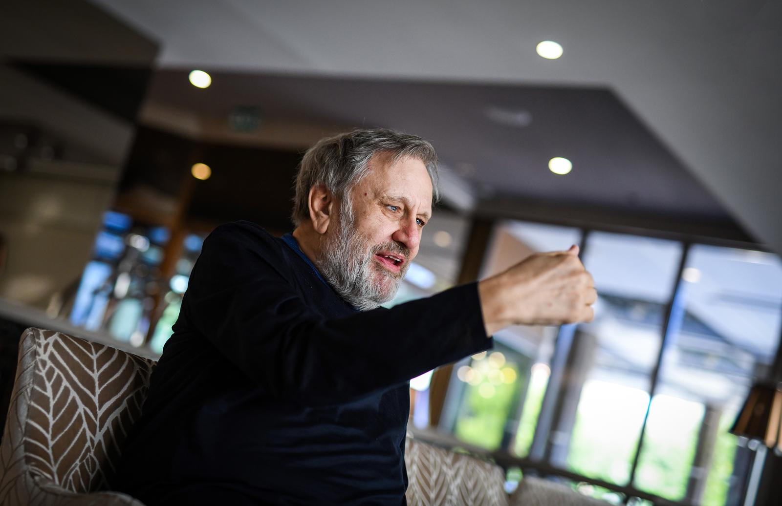 18.01.2022., Zagreb -  Slovenski filozof Slavoj Zizek. Photo: Josip Regovic/PIXSELL