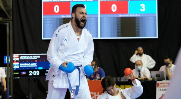 19.03.2022., Samobor - 30. izadnje tradicionalnog medunarodnog turnira Karate Grand Prix Croatia odrzano je u sportskoj dvorani Samobor. Na turniru je nastupio i hrvatski reprezentativac Andelko Kvesic. Photo: Slaven Branislav Babic/PIXSELL