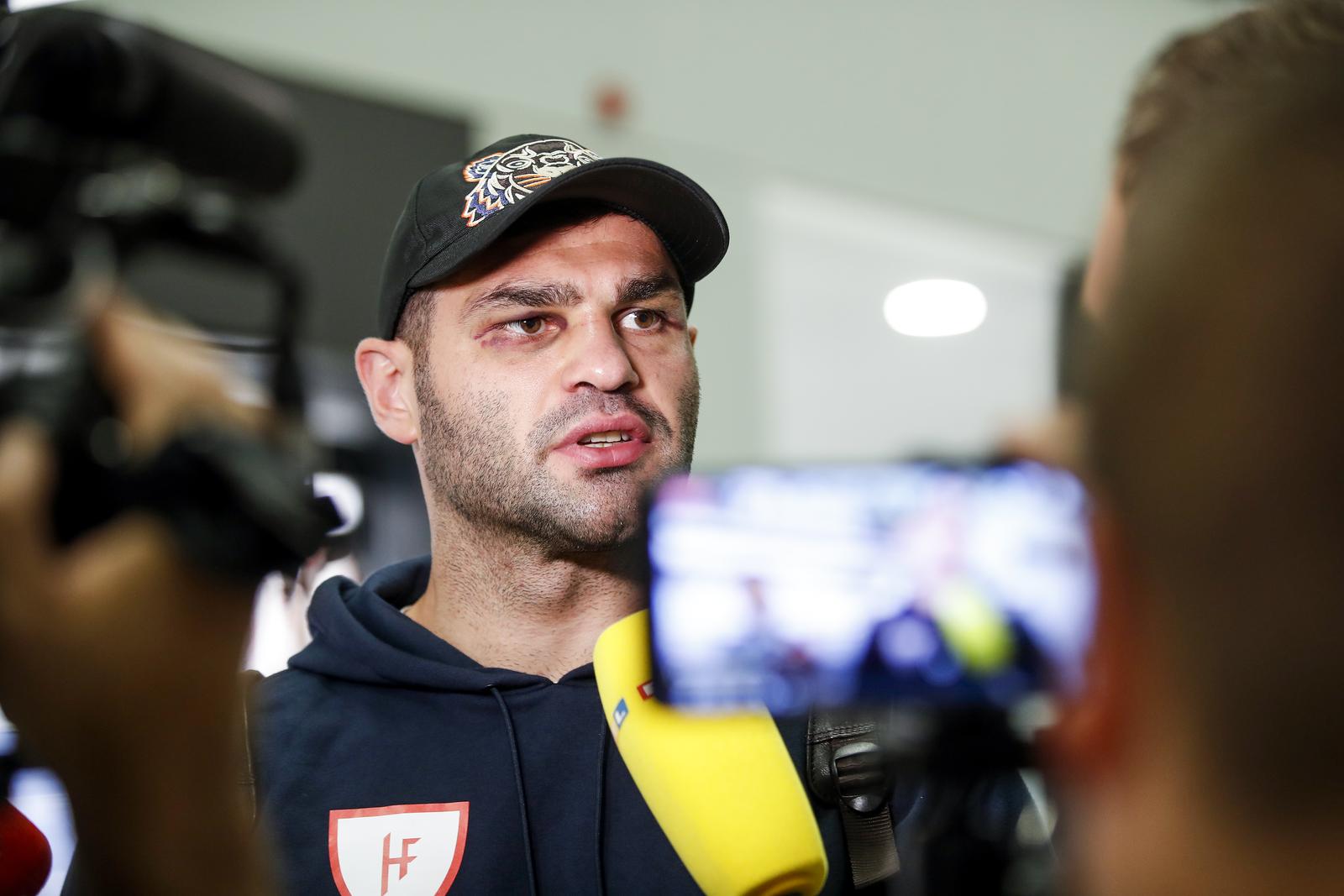 22.08.2022., Zagreb - Dolazak na aerodrom boksaca Filipa Hrgovica nakon pobjede karijere.
 Photo: Slavko Midzor/PIXSELL