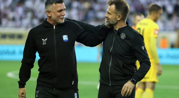 22.10.2023., Split - SuperSport Prva Hrvatska nogometna liga, 12. kolo, HNK Hajduk - NK Osijek.  Ivan Leko, Zoran Zekic  Photo: Ivana Ivanovic/PIXSELL