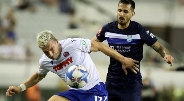 22.10.2023., Split - SuperSport Prva Hrvatska nogometna liga, 12. kolo, HNK Hajduk - NK Osijek. Dario Melnjak; Sime Grzan Photo: Zvonimir Barisin/PIXSELL