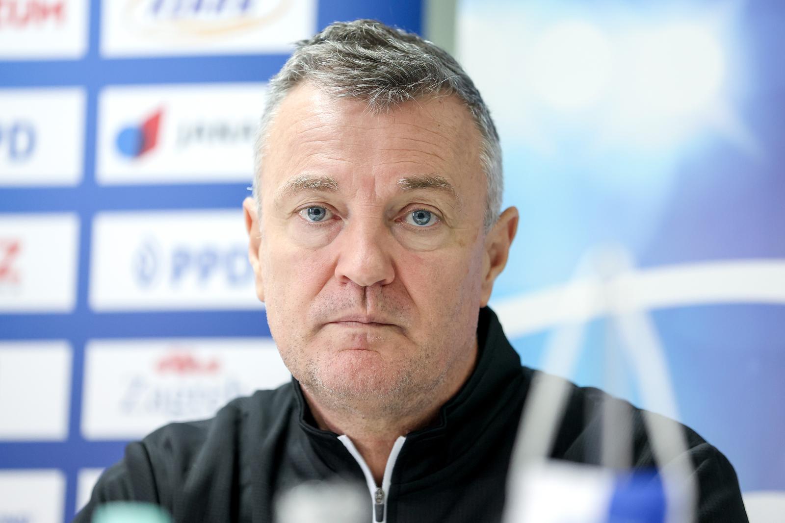 24.10.2022.,Zagreb - Konferencija za medije rukometnog kluba Prvo plinarsko drustvo Zagreb uoci utakmice 05. kola Machineseeker EHF Lige prvaka u kojoj ce hrvatski rukometni prvaci ugostiti poljsku Wislu iz Plocka. Gosti konferencije su trener  Ivica Obrvan i rukometas Zeljko Musa. Photo: Igor Kralj/PIXSELL