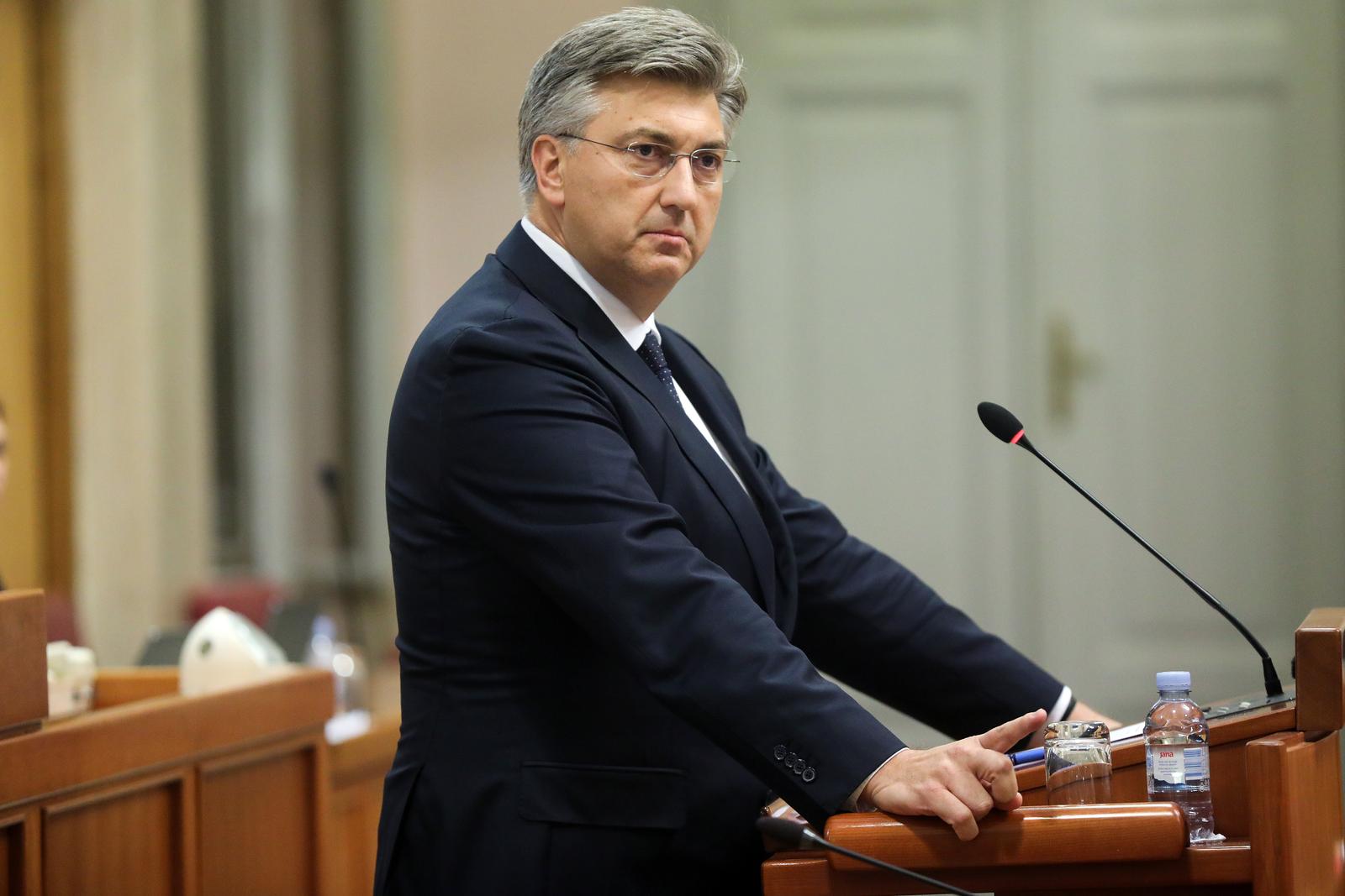 24.10.2023., Zagreb - Nakon rasprave o Godisnjem izvjestaju Vlade RH, predsjednik Vlade RH Andrej Plenkovic odrzao je zavrsnu rijec Photo: Zeljko Hladika/PIXSELL