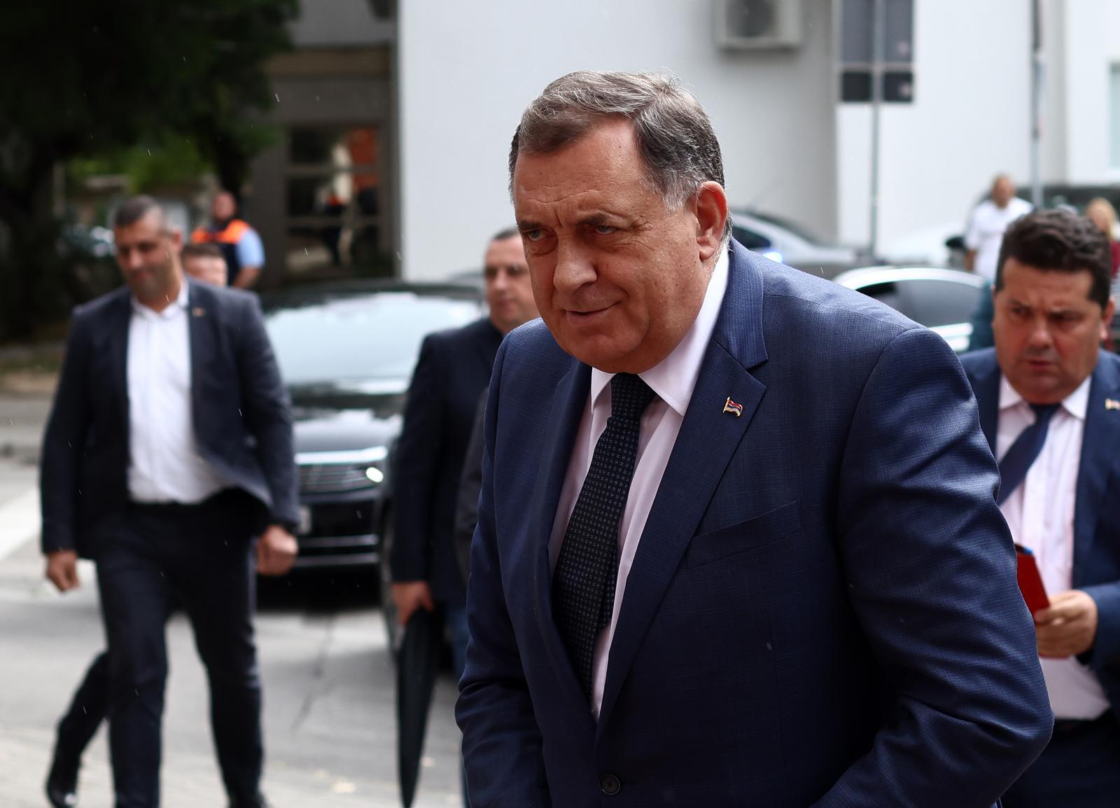 25.09.2023., Mostar - Poceo koordinacijski sastanak partnera u vlasti na nivou BiH izmedju SNSD-a, HDZ-a BiH, i SDP-a BiH. Delegacije stranaka predvode predsjednici Milorad Dodik, Nermin Niksic i Dragan Covic.  Photo: Denis Kapetanovic/PIXSELL