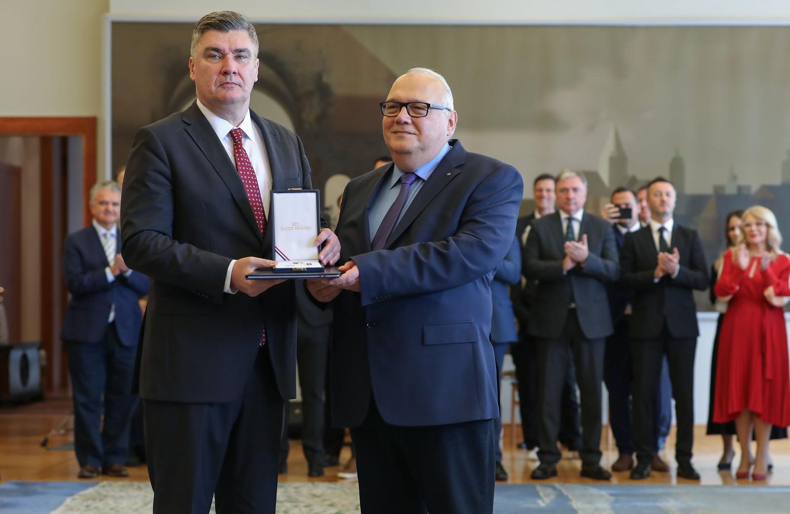 25.10.2023.,Zagreb - Predsjednik Republike urucio je odlikovanja zasluznim umjetnicima, znanstvenicima, gospodarstvenicima, sportasima i udrugama.

  Photo: Jurica Galoic/PIXSELL