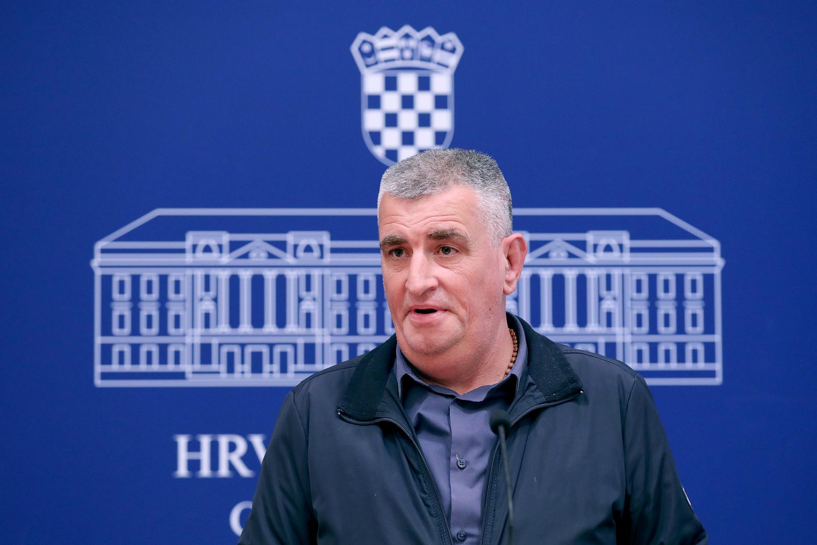25.10.2023., Zagreb - Na konferenciji za medije odrzanoj u Saboru o zastiti od migranata govorio je Miro Bulj.   Photo: Patrik Macek/PIXSELL