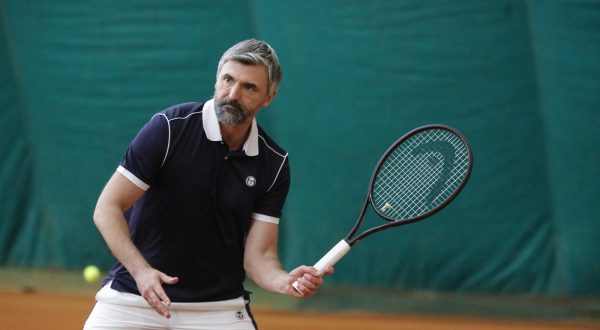 25.11.2022.,Zagreb, Salata, Stars Open Tour, teren 1: Goran Ivanisevic igrao u paru s Goranom Hofsteterom protiv Kresimira Ritza i Berislava Blazevica.
   Photo: Robert Anic/PIXSELL