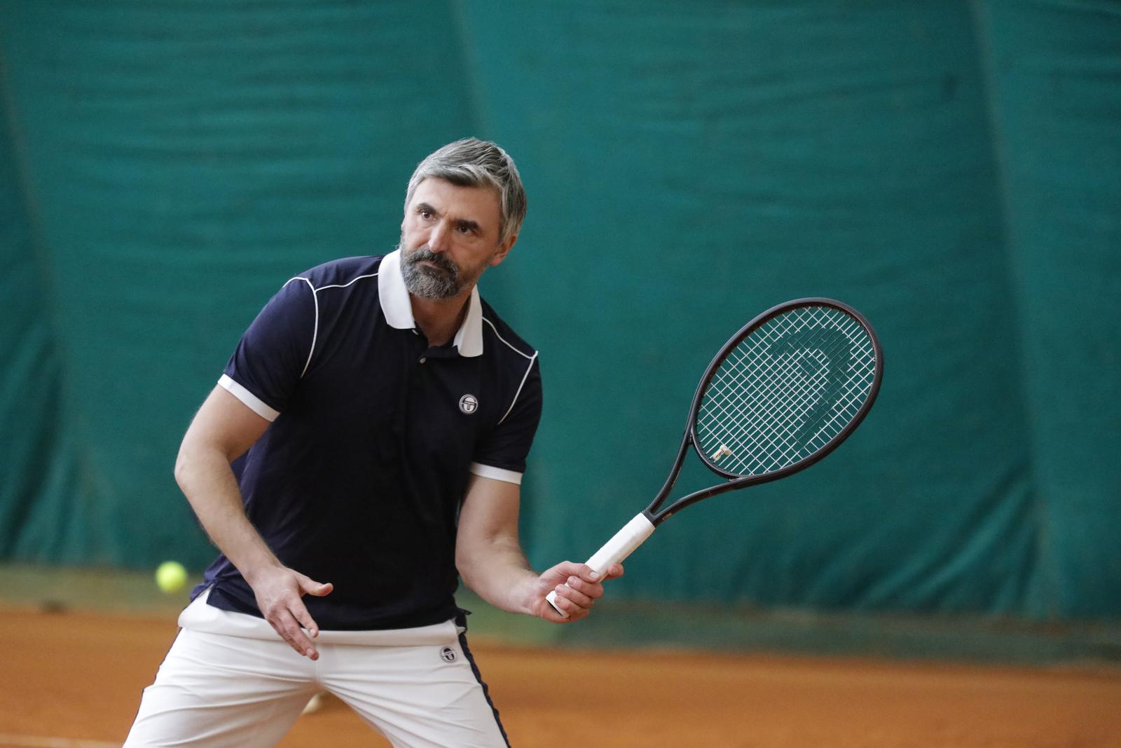 25.11.2022.,Zagreb, Salata, Stars Open Tour, teren 1: Goran Ivanisevic igrao u paru s Goranom Hofsteterom protiv Kresimira Ritza i Berislava Blazevica.
   Photo: Robert Anic/PIXSELL