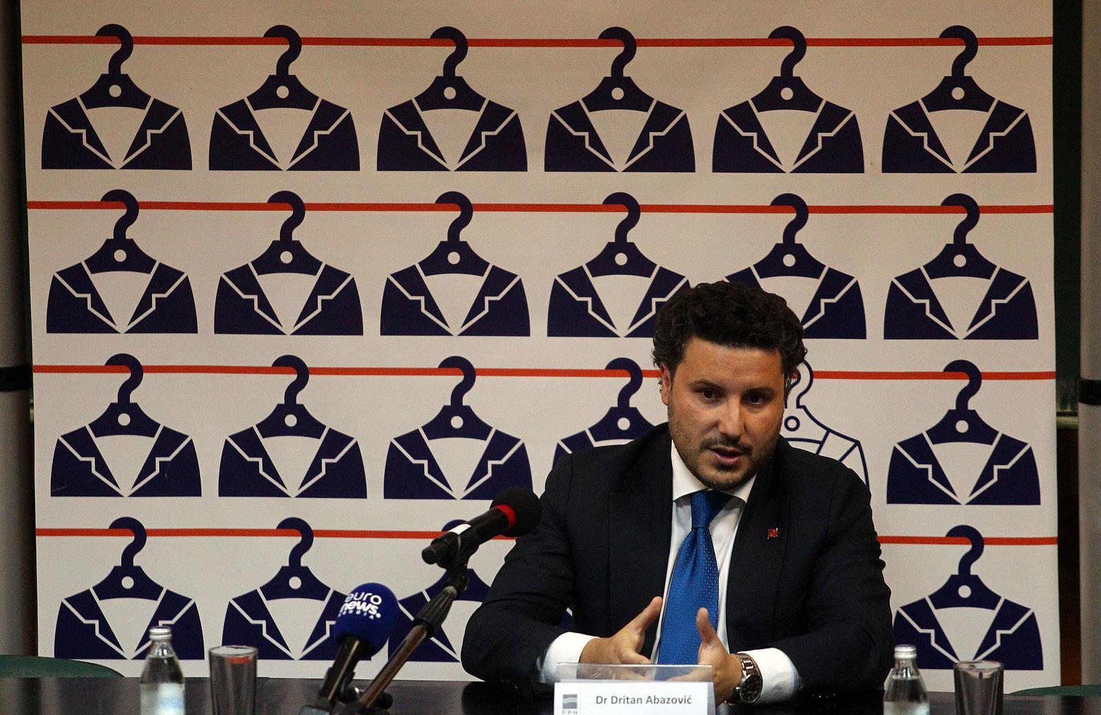25, September, 2023, Belgrade - The Prime Minister of Montenegro, Dritan Abazovic, gave a lecture at the Faculty of Political Sciences in Belgrade about the party system in Montenegro after the parliamentary elections on August 30, 2020, as part of the School of Political and Electoral System "From Democracy to Authoritarianism and Back", organized by the National coalitions for decentralization. Dritan Abazovic. Photo: A.K./ATAImages

25, septembar, 2023, Beograd - Premijer Crne Gore Dritan Abazovic je na Fakultetu politickih nauka u Beogradu odrzao predavanje o partijskom sistemu u Crnoj Gori nakon parlamentarnih izbora od 30. avgusta 2020. godine, u okviru skole politickog i izbornog sistema "Od demokratije do autoritarizma i nazad", u organizaciji Nacionalne koalicije za decentralizaciju. Photo: A.K./ATAImages Photo: A.K./ATAImages/PIXSELL
