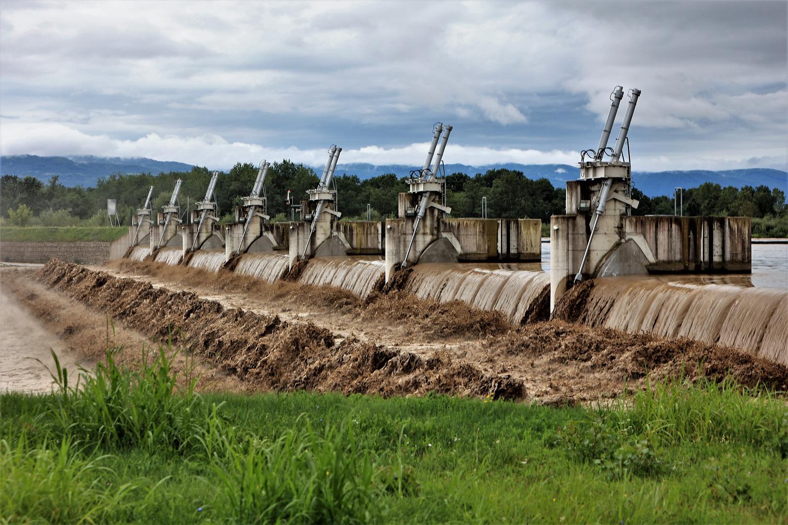 05.09.2023., Brezice, Slovenija - Poplava u Brezicama nakon nevremna. Nabujala Sava ne ugrožava rad nuklearne elektrane Krško Photo: Goran Rovan/F.A. BOBO