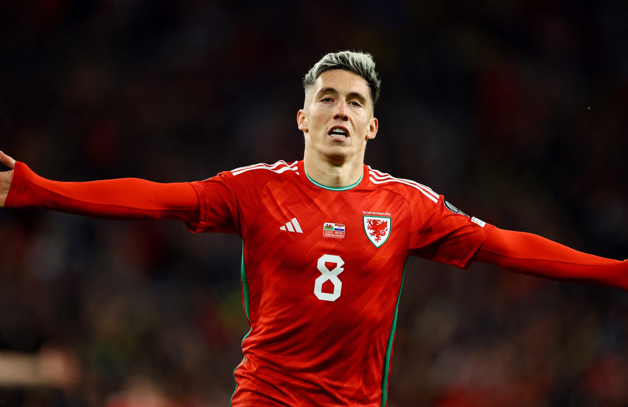 Soccer Football - Euro 2024 Qualifier - Group D - Wales v Croatia - Cardiff City Stadium, Cardiff, Wales, Britain - October 15, 2023 Wales' Harry Wilson celebrates scoring their first goal REUTERS/Molly Darlington Photo: MOLLY DARLINGTON/REUTERS