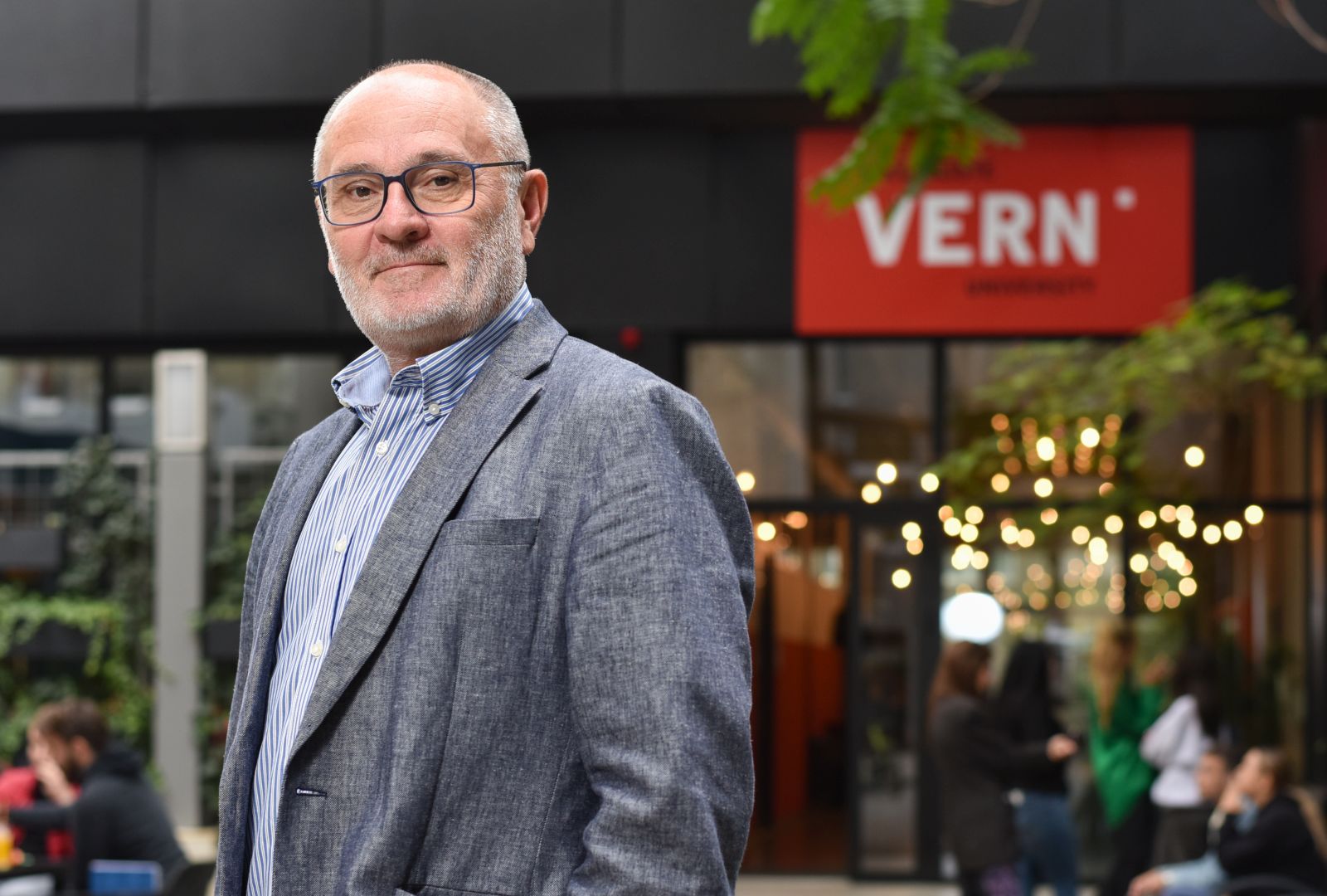 04.10.2023., Zagreb - Vlatko Cvrtila, rektor Sveucilista Vern. 

Photo Sasa ZinajaNFoto