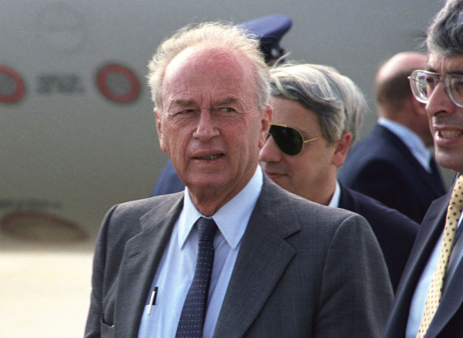 Israeli Minister of Defense Yitzhak Rabin arrives in the United States.