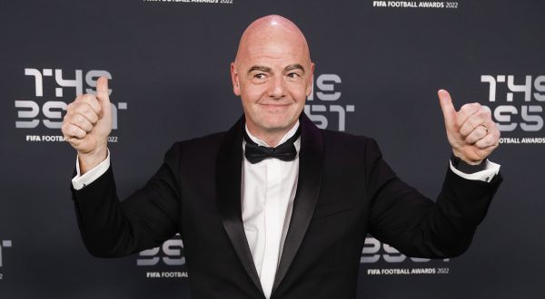 epa10525700 (FILE) - FIFA President Gianni Infantino arrives for the The Best FIFA Football Awards 2022 ceremony in Paris, France, 27 February 2023 (reissued 16 March 2023). Infantino on 16 March 2023 was re-elected as FIFA president per acclamation during the 73rd FIFA Congress held in Kigali.  EPA/YOAN VALAT
