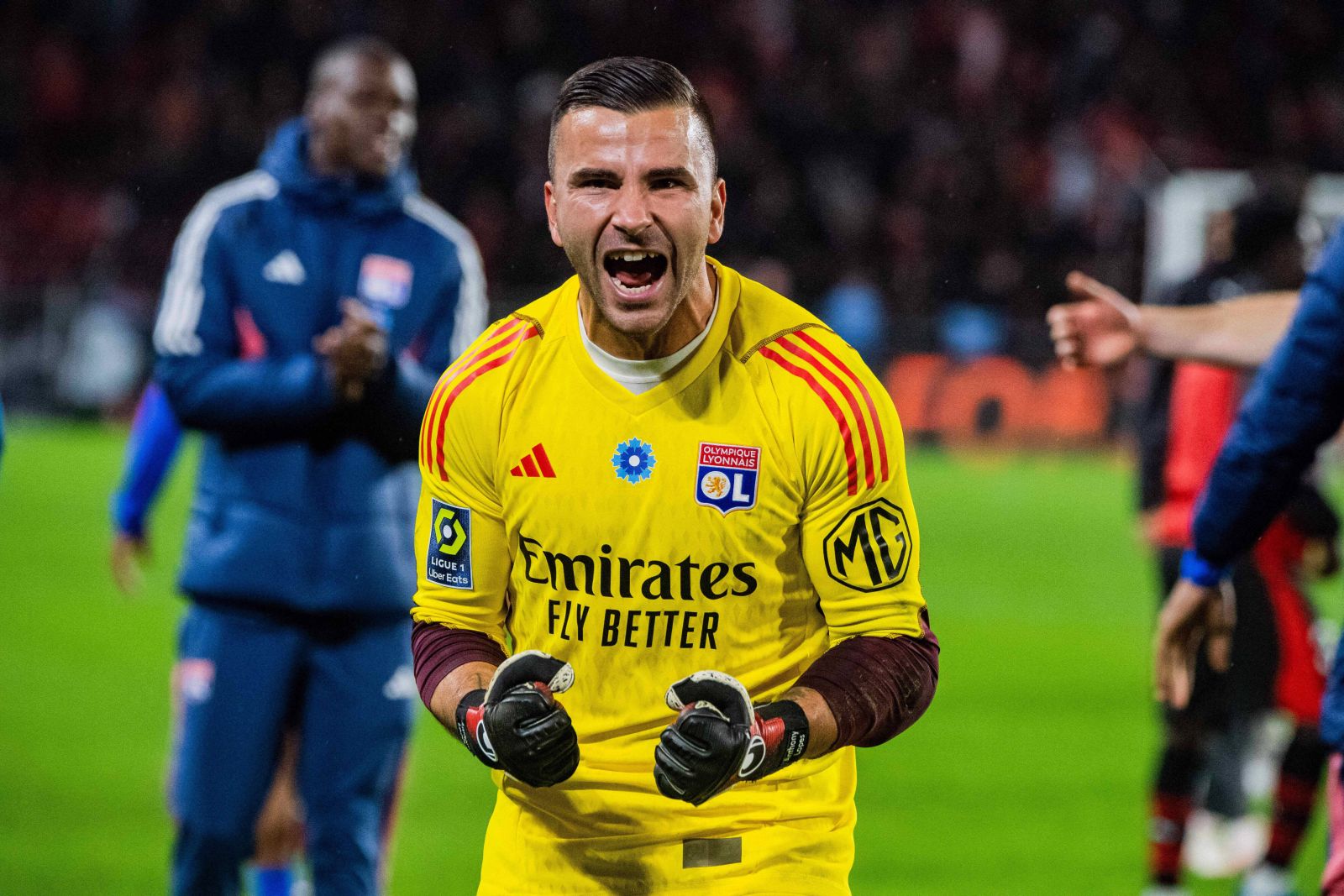 Anthony Lopes OL FOOTBALL : Stade Rennais x OL - Ligue 1 - JournÃ e 12 - 12/11/2023 BaptisteAutissier/Panoramic PUBLICATIONxNOTxINxFRAxBEL