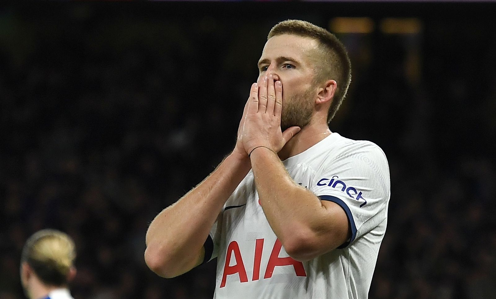 epa10961403 Tottenham's Eric Dier reacts during the English Premier League soccer match between Tottenham Hotspur and Chelsea FC, in London, Britain, 06 November 2023.  EPA/VINCE MIGNOTT EDITORIAL USE ONLY. No use with unauthorized audio, video, data, fixture lists, club/league logos or 'live' services. Online in-match use limited to 120 images, no video emulation. No use in betting, games or single club/league/player publications.