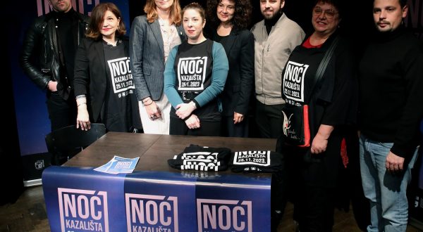 Zagreb, 21.11.2023. - Program Noæi kazalita 2023. predstavljen je na konferenciji za medije u KunstTeatru. foto HINA/ Lana SLIVAR DOMINIÆ/ lsd