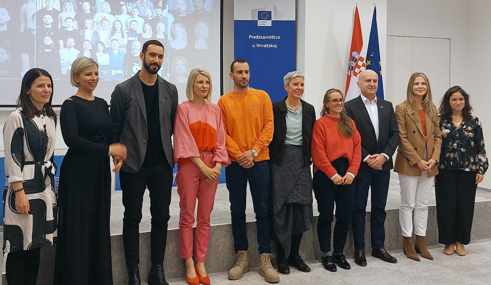Zagreb, 25.11.2023.- U Kući Europe predstavljena je kampanja „Štit“ u organizaciji glazbenice Ide Prester i organizacije Arterarij. Kampanju prati istoimena pjesma i spot, a njezin cilj je „ohrabriti žene da traže pravnu i psihološku pomoć te potaknuti institucije na značajniji angažman u prevenciji i zaštiti žena od nasilja“. 
foto HINA/ Marijeta Nekić/ ua