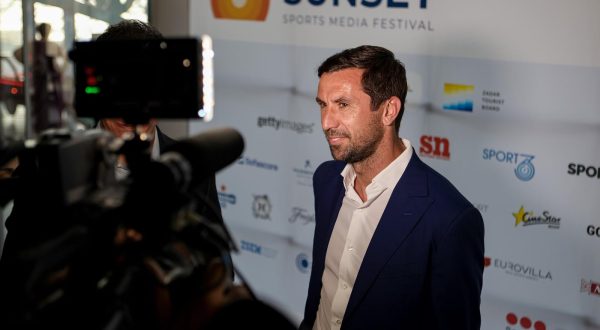 01.06.2023., Zadar - Ekskluzivnom premijerom filma “Football Must Go On” sluzbeno otvoren drugi Sunset Sports Media Festival. Darijo Srna Photo: Sime Zelic/PIXSELL