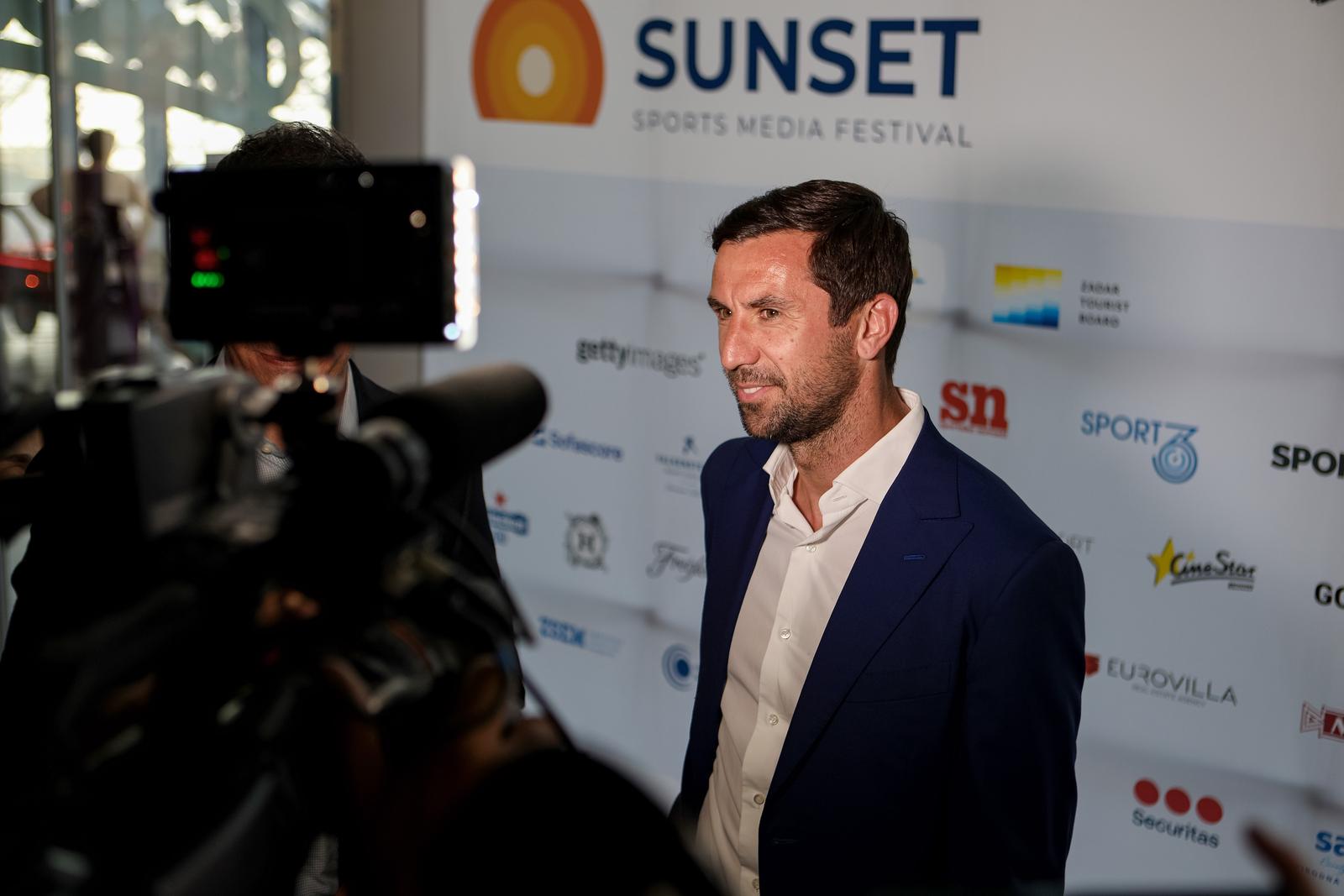 01.06.2023., Zadar - Ekskluzivnom premijerom filma “Football Must Go On” sluzbeno otvoren drugi Sunset Sports Media Festival. Darijo Srna Photo: Sime Zelic/PIXSELL