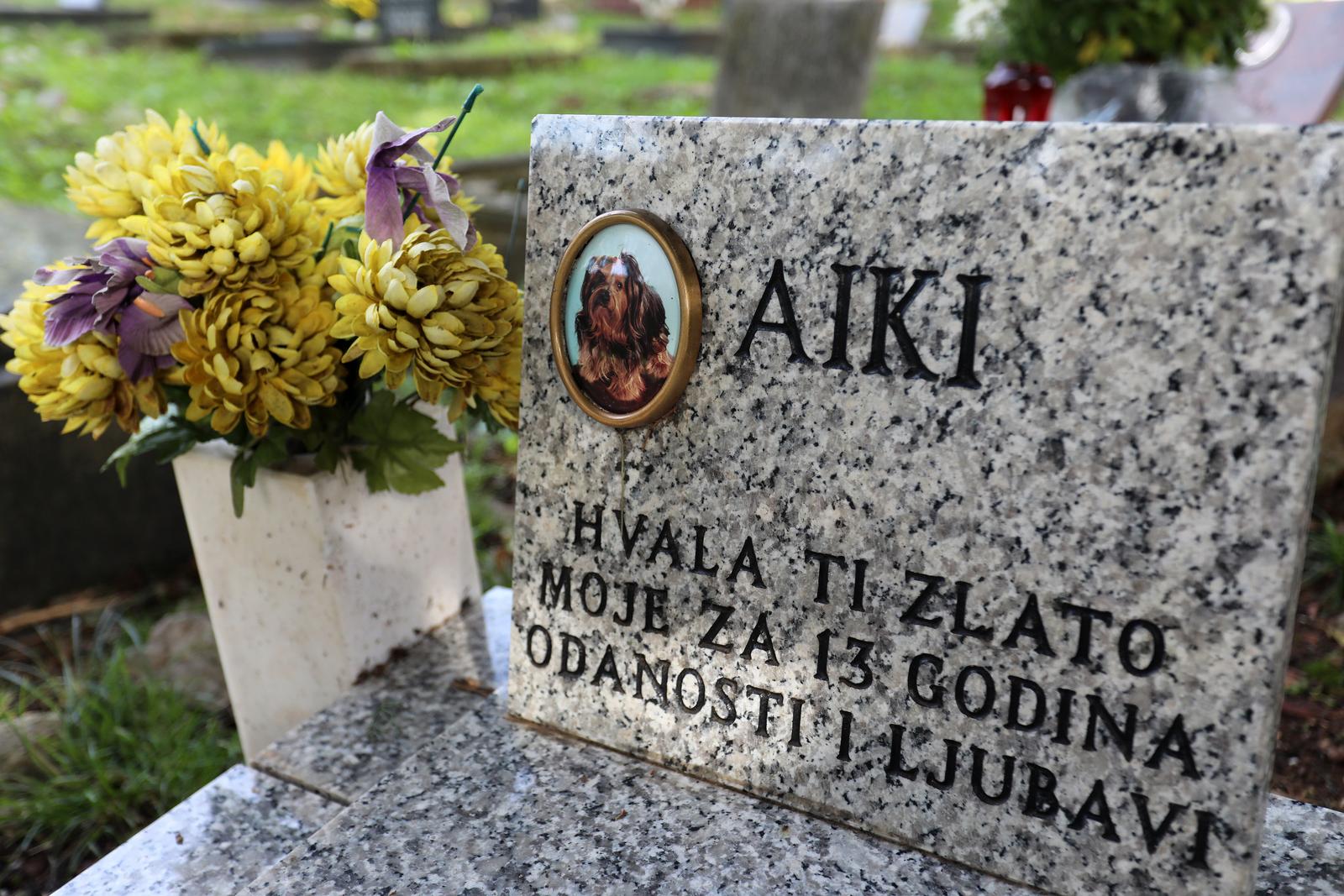 01.11.2023.,Rijeka - Grobovi kucnih ljubimaca na groblju kucnih ljubimaca na Kozali ukraseni cvijecem i svijecama na Dan mrtvih. 
 Photo: Goran Kovacic/PIXSELL