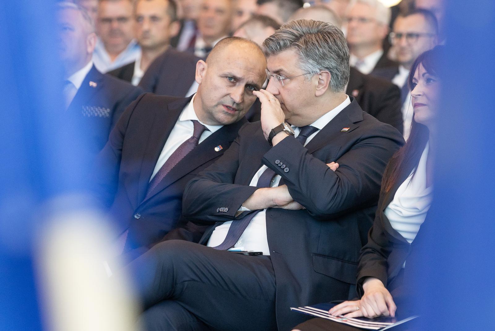 02.06.2022., Osijek - U povodu Dana Osjecko-baranjske zupanije, predsjednik Vlade Andrej Plenkovic sudjelovao je na svecanoj sjednici skupstine OBZ. Photo: Davor Javorovic/PIXSELL