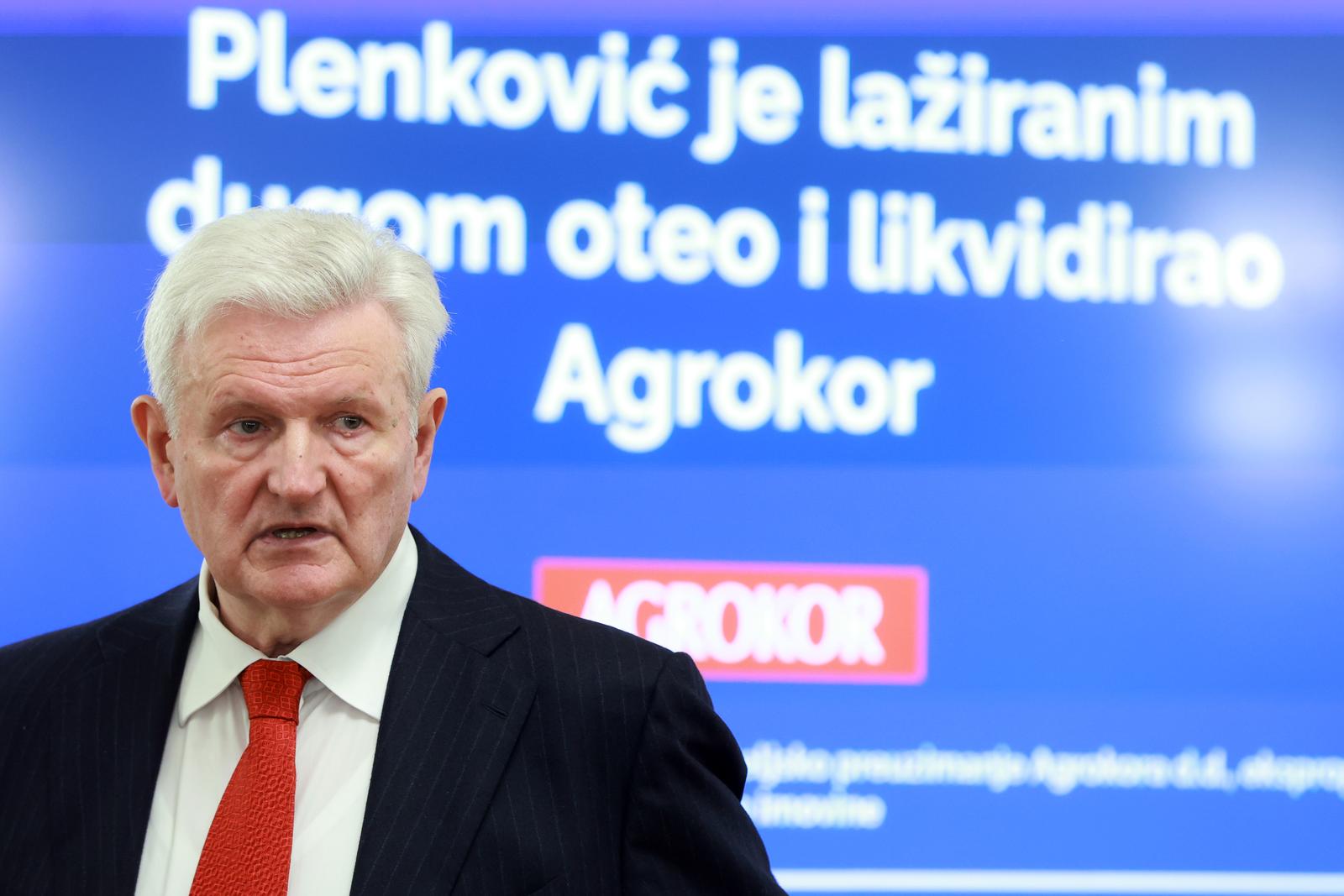 04.04.2023.,Zagreb - Bivsi vlasnik Agrokora Ivica Todoric odrzao je konferenciju za novinare. Teme koje je najavio su uloga izvanredne uprave Agrokora u kreiranju insolventnosti grupe Agrokor te financijsko- poslovno stanje Fortenove u odnosu na Agrokor. Photo: Sanjin Strukic/PIXSELL