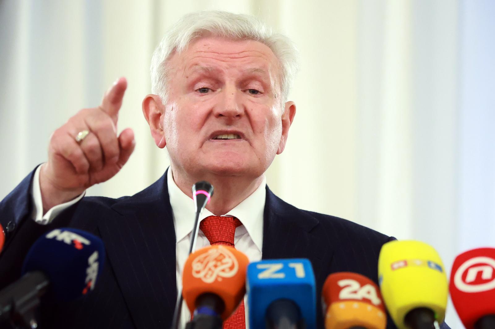 04.04.2023.,Zagreb - Bivsi vlasnik Agrokora Ivica Todoric odrzao je konferenciju za novinare. Teme koje je najavio su uloga izvanredne uprave Agrokora u kreiranju insolventnosti grupe Agrokor te financijsko- poslovno stanje Fortenove u odnosu na Agrokor. Photo: Sanjin Strukic/PIXSELL