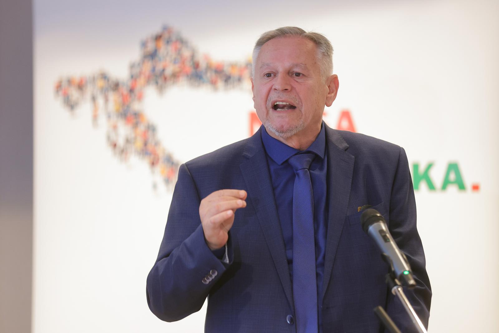 04.11.2023., Zagreb - Savez za zajednicko politicko djelovanje u predizbornoj godini Nasa Hrvatska, koji su osnovali Socijaldemokrati i Hrvatska seljacka stranka predstavili su celnu osobu i nositeljicu antikorupcijskog programa tog saveza Natasu Novakovic. Davorko Vidovic. Photo: Luka stanzl/PIXSELL