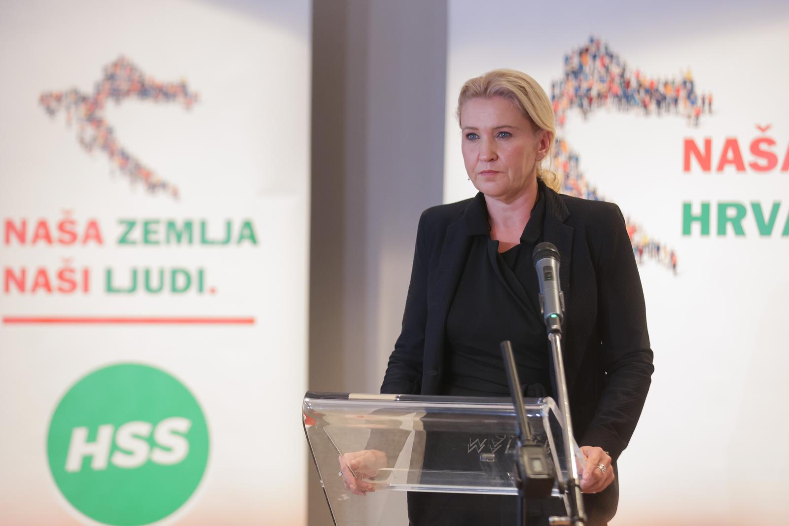 04.11.2023., Zagreb - Savez za zajednicko politicko djelovanje u predizbornoj godini Nasa Hrvatska, koji su osnovali Socijaldemokrati i Hrvatska seljacka stranka predstavili su celnu osobu i nositeljicu antikorupcijskog programa tog saveza Natasu Novakovic. Photo: Luka stanzl/PIXSELL