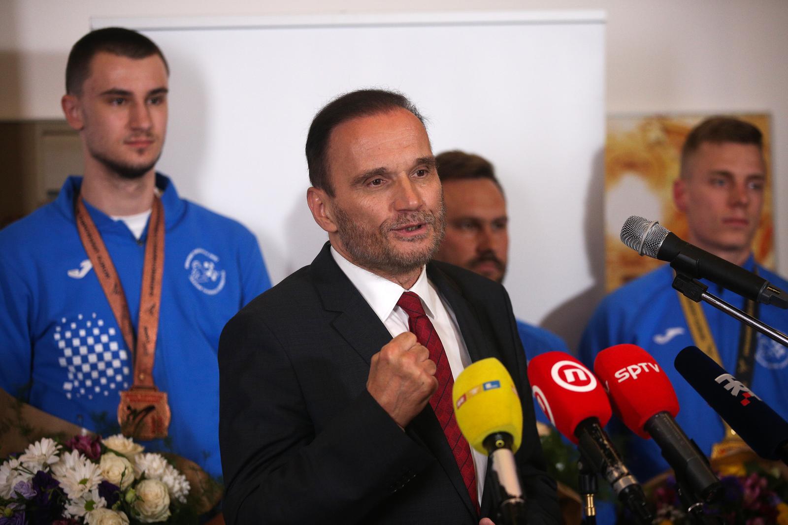05.06.2023., Zagreb - Povratak taekwondo reprezentacije iz Azerbajdzana sa Svjetskog prvenstva gdje su osvojili ukupno sest medalja. Photo: Zeljko Hladika/PIXSELL